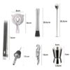 Kit Barman Profissional Coqueteleira 500ml 11 Peças Inox Caipirinha Drinks - Image 8